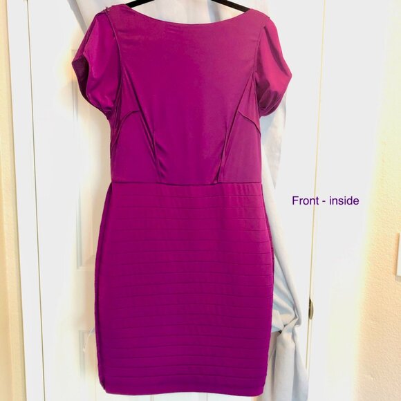 Adrianna Papell Purple Blouson Sleeveless Dress - Picture 4 of 14